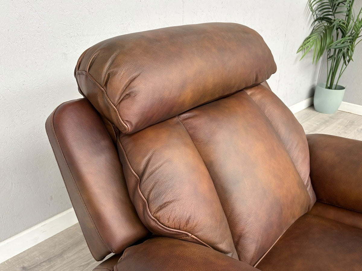 DFS Bravado Leather Power Recliner Armchair + Power Headrests - RRP £1,149
