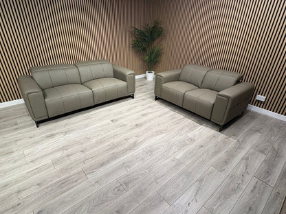 MARELLA 3 Seater + 2 Seater Power Recliner Leather Sofa Set RRP £4399