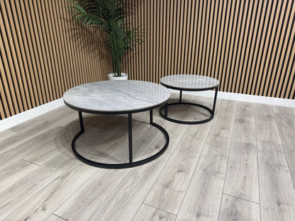 Furniture Village - Yoyo Nest Of Round Coffee Tables, Grey  - RRP £569