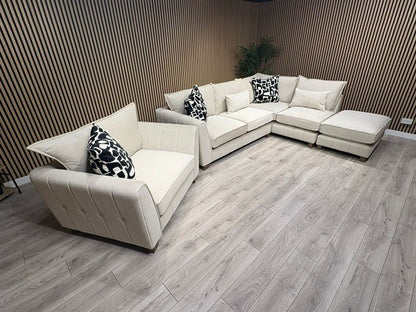 F.V Mariah Style Corner Sofa & Love Chair - Different Combinations Available