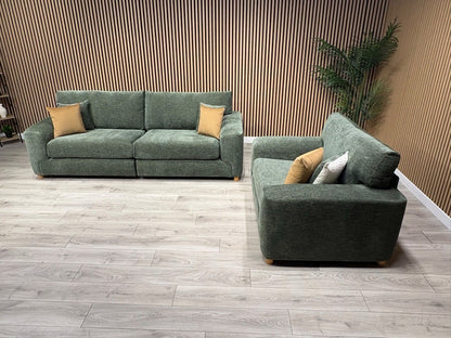 DFS Sample Enzo Fabric 4 Seater Sofa + Love Chair Set RRP £2799