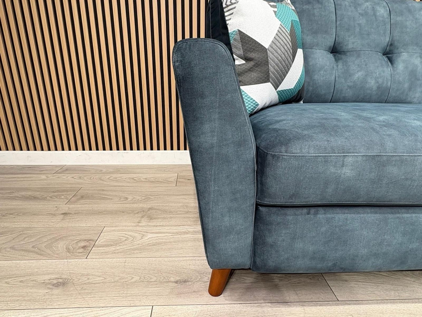 DFS - Studio Style 3 Seater + 2 Seater Power Sofa Set, Ocean Blue - RRP £2,978