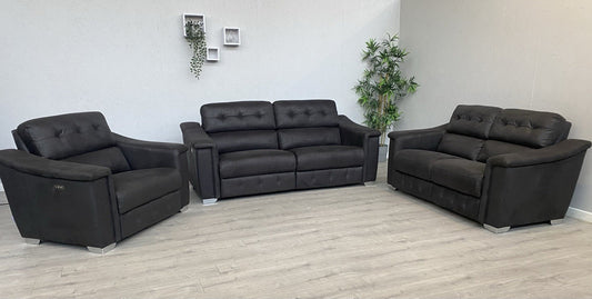 DFS - La-Z-Boy NEW HOLLYWOOD Fabric 3 + 2 Seater Sofas + Cuddler Armchair, Power