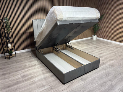 SUPREME Ottoman Divan Set with 2000 Pocket Mattress + Headboard, 4ft 6 Double