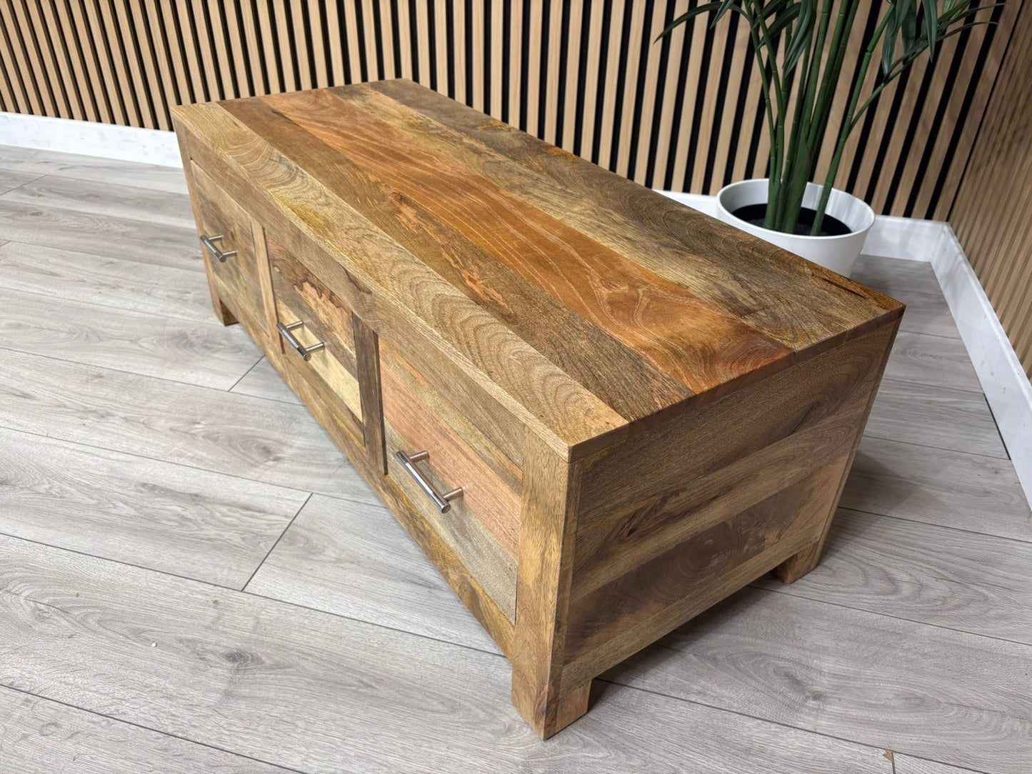 NEXT Sample - Cuba Mango Wood 3 Drawer Coffee Table - RRP: £695