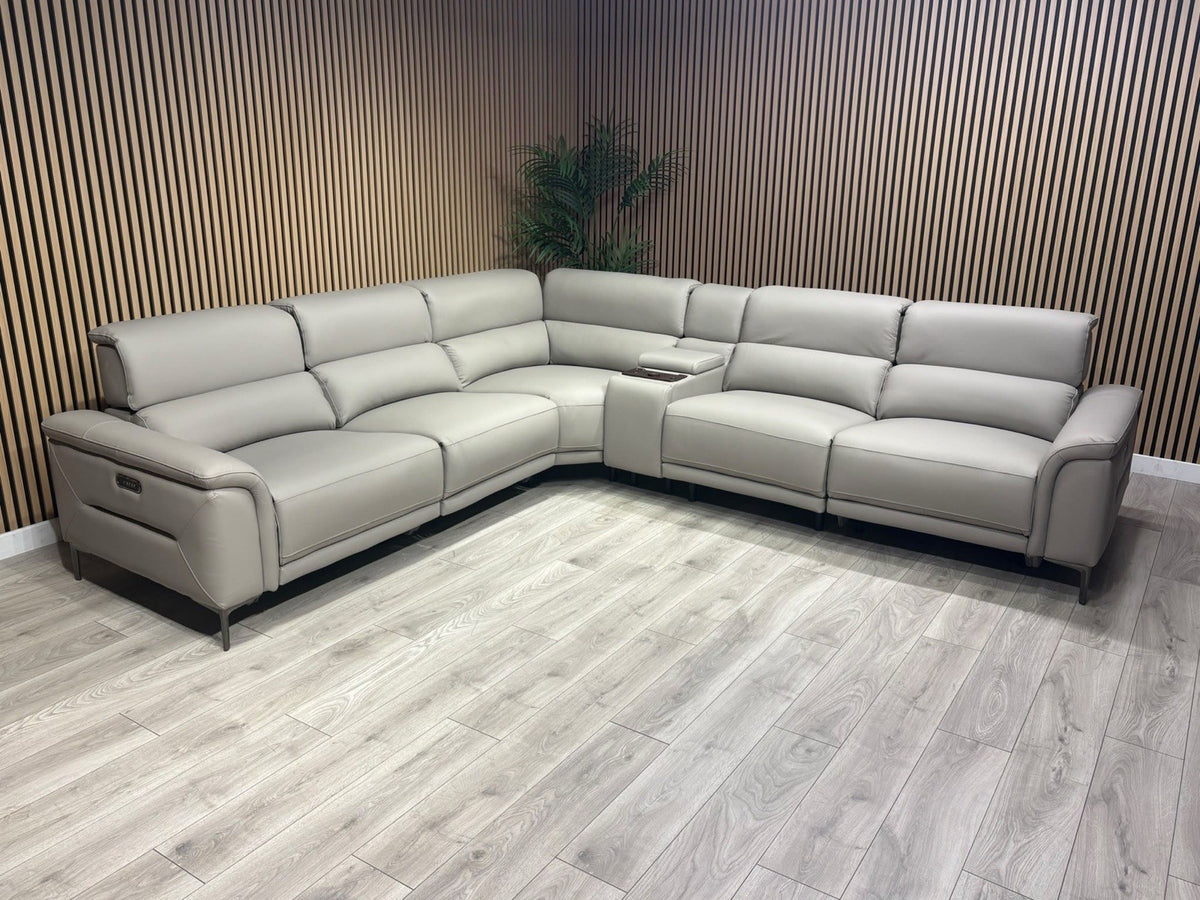 Sofology Sample San Antonio Leather Power Recliner Corner + Console - RRP £4695