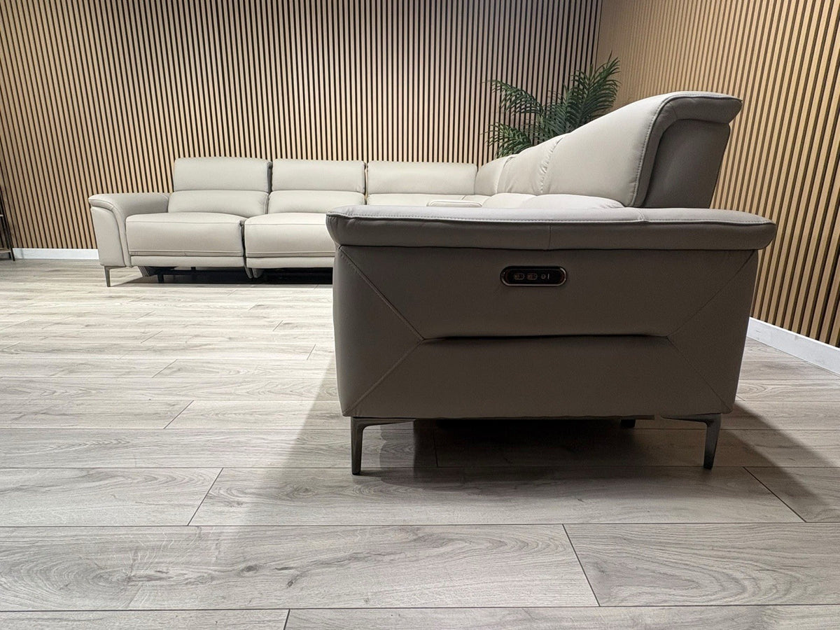 Sofology Sample San Antonio Leather Power Recliner Corner + Console - RRP £4695
