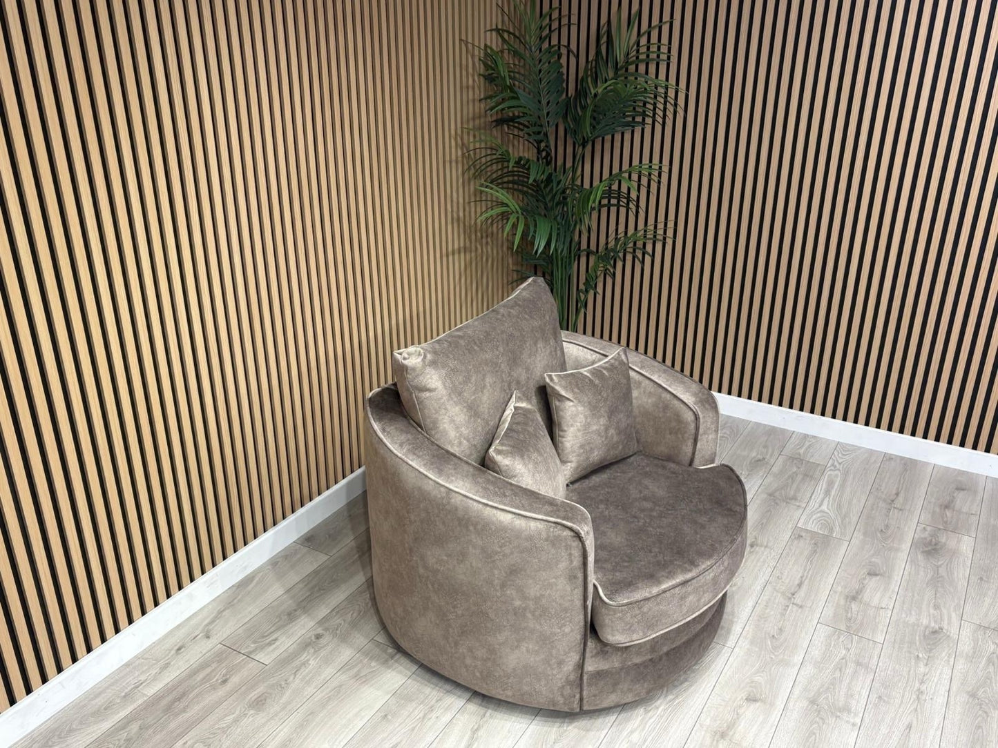 DFS - CHERISHED Style Fabric Swivel Armchair, Formal Back - RRP £949