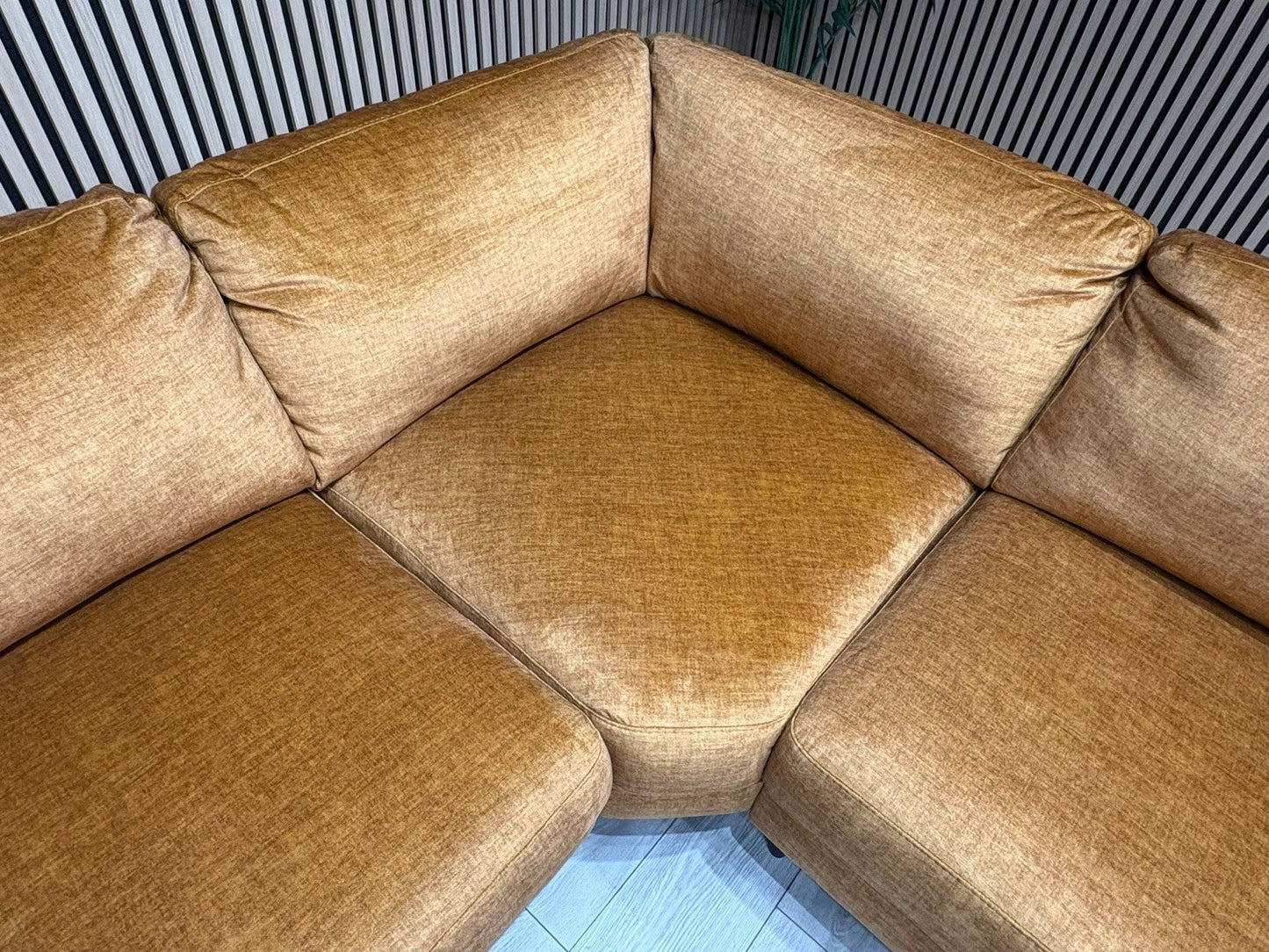 NEW Rene Fabric Corner Sofa, Amber - RRP £2495