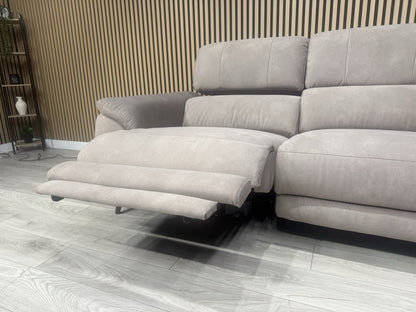 Furniture Village MOET Style Fabric RHF Chaise Power Recliner Corner Sofa