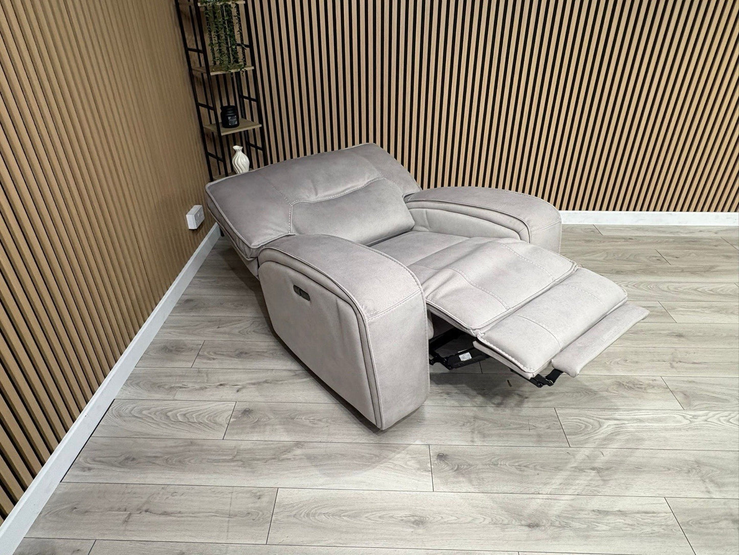 DFS - EXCALIBUR Fabric Power Recliner Armchair - RRP £1,299