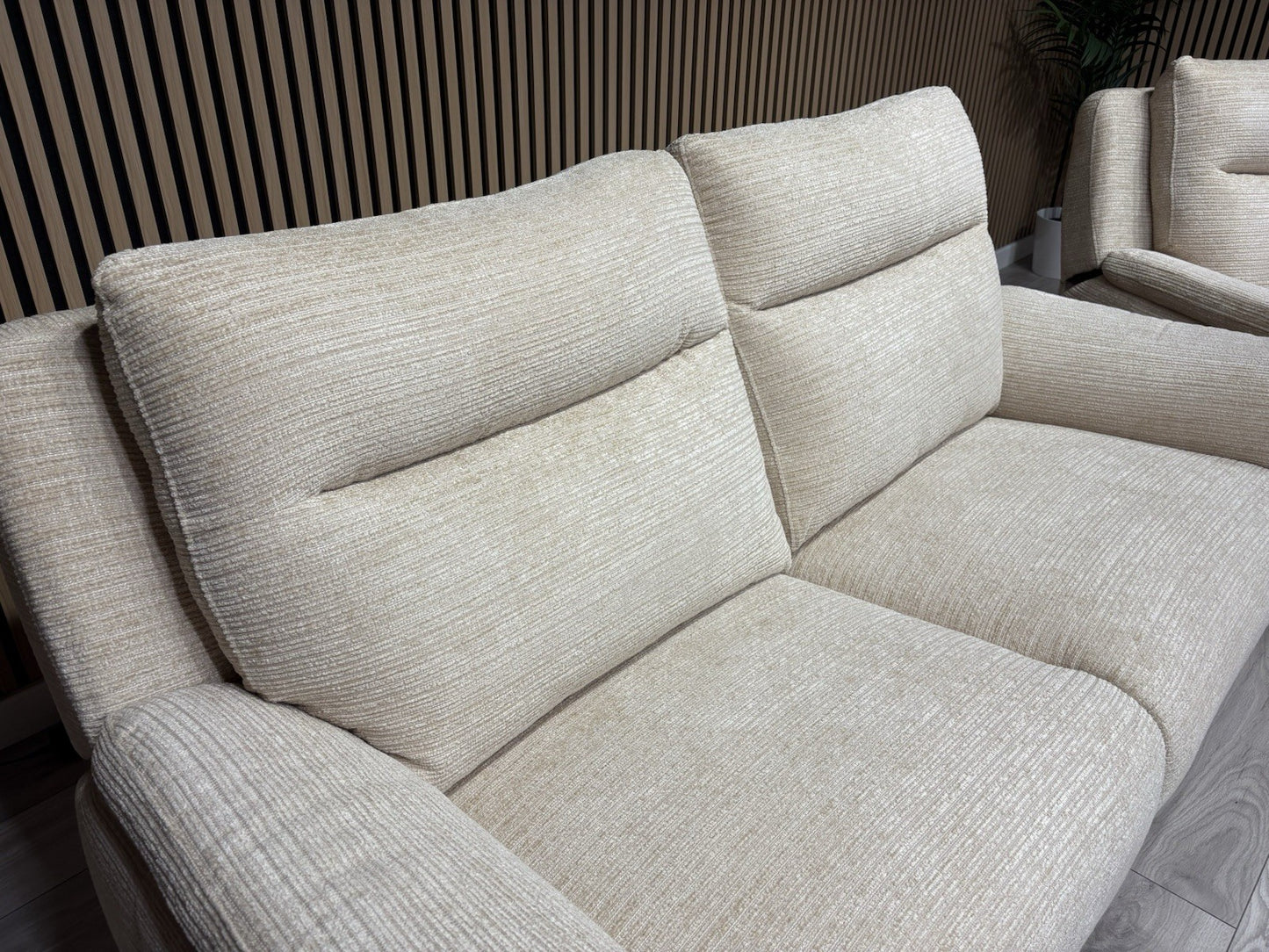 NAVONA 3 Seater + 2 Seater Fabric Sofa Set, Power Recliners - RRP £3,298