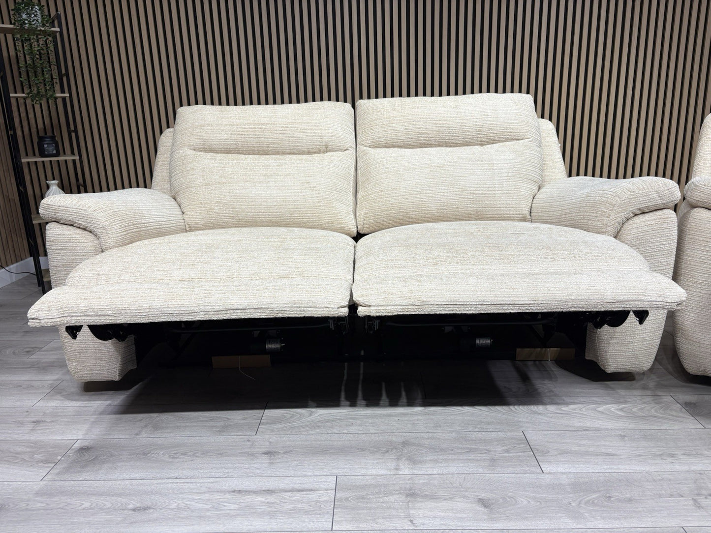 NAVONA 3 Seater + 2 Seater Fabric Sofa Set, Power Recliners - RRP £3,298