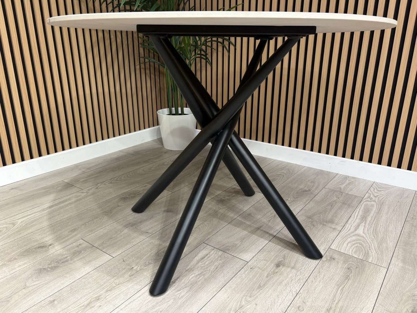 NEXT Sample - Vista Marble Effect Circular Dining Table - RRP £899