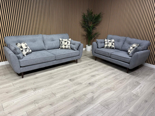 DFS - Zinc 3 & 2 Fabric Seater Sofa Set RRP £1799