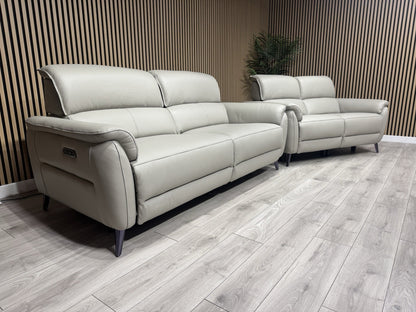 Furniture Village JUDE Style Leather 3 + 2 Seater Power Sofa Set - RRP £4,690