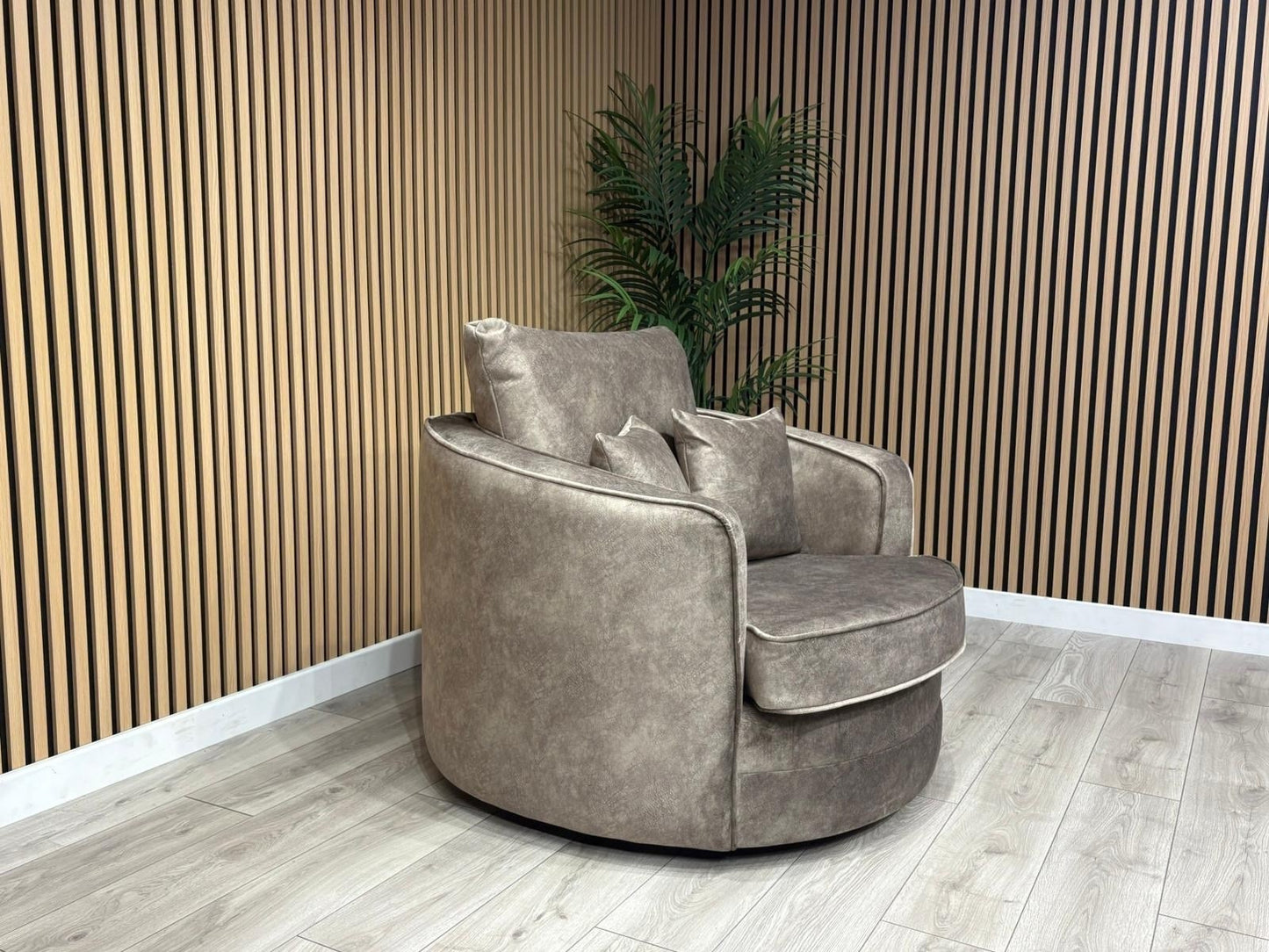 DFS - CHERISHED Style Fabric Swivel Armchair, Formal Back - RRP £949