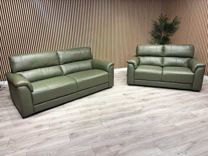 Furniture Village Cozee Style Premium Leather 3 + 2 Seater Sofa Set - RRP £2,730