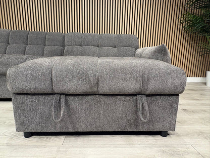 CAMDEN Premium Fabric RHF or LHF Chaise Sofa Bed with Storage - RRP £1595
