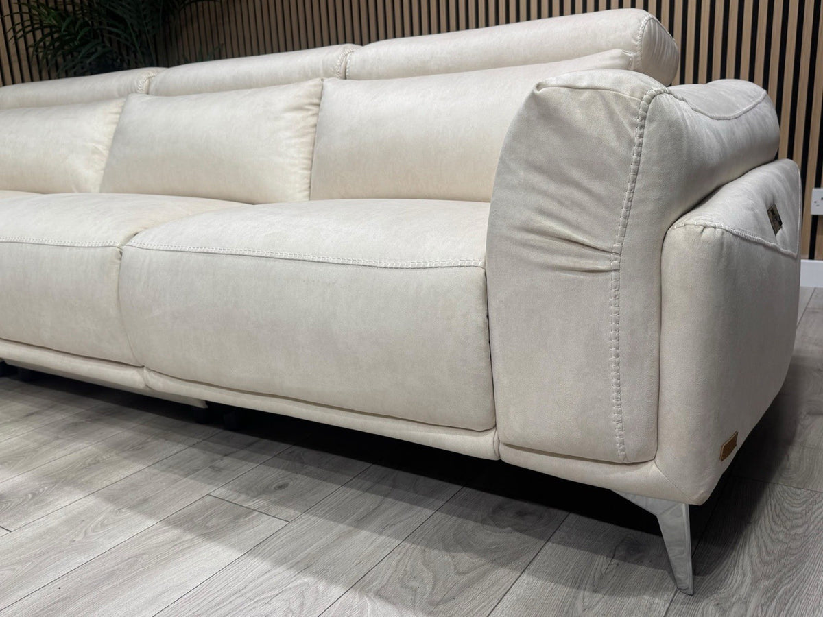 ScS GATTOLINO Fabric Power Recliner Corner Sofa, Manual Head Tilt - RRP £2,999