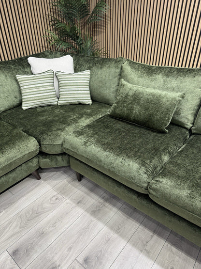 Very Home Sanremo Fabric Corner Group Sofa ( 2c2 )  Olive RRP £3199