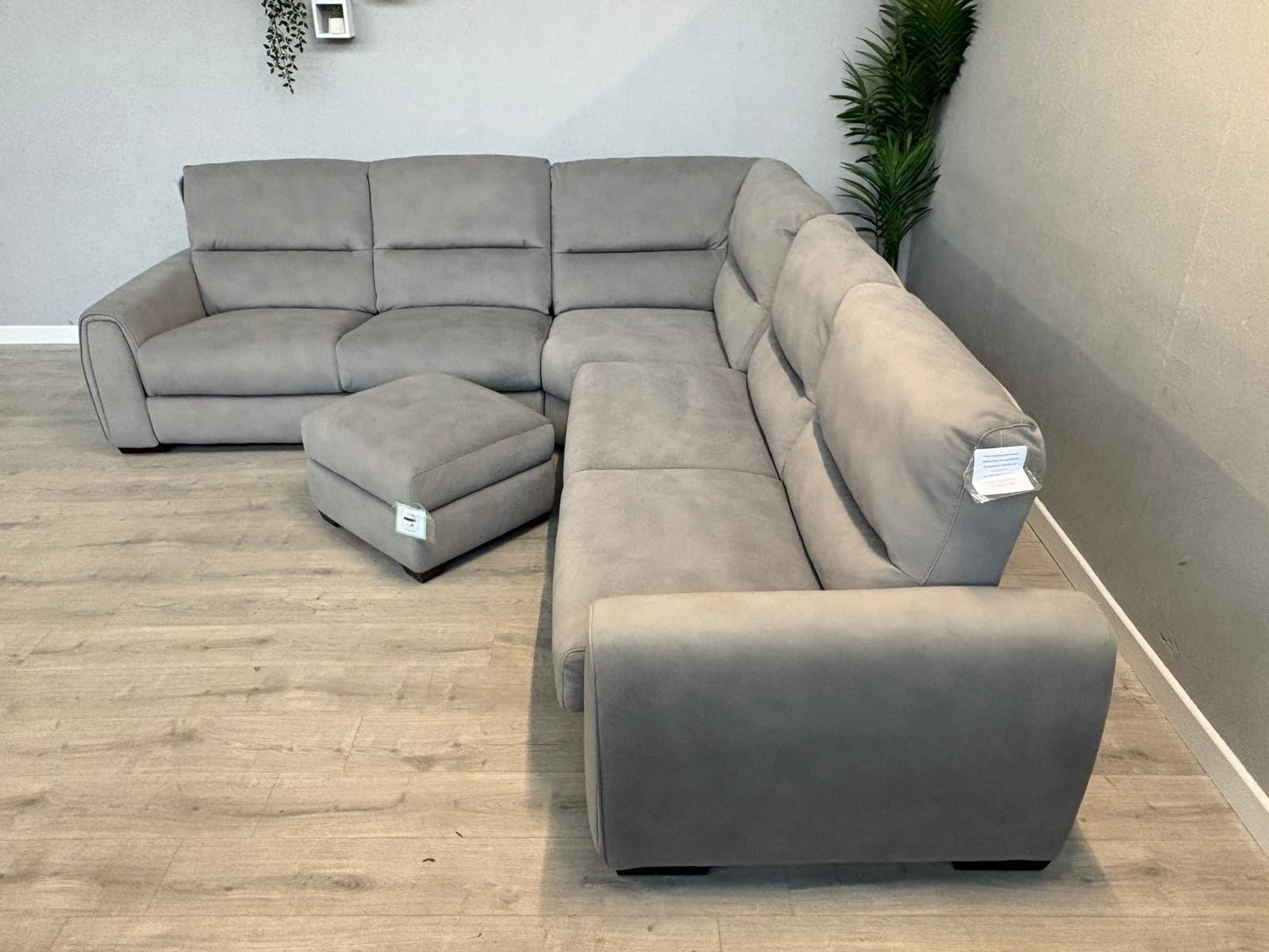 Furniture Village FLEX Fabric Large RHF Corner Sofa Bed + Footstool - RRP £3,390