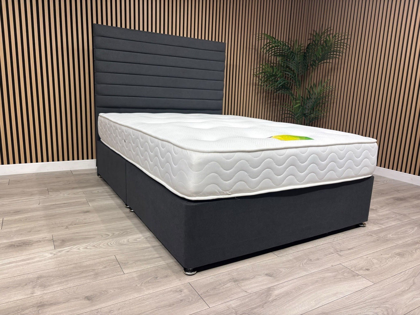 5ft Durham Bed Set, Inc Base + Headboard + Mattress (Storage Options Available)