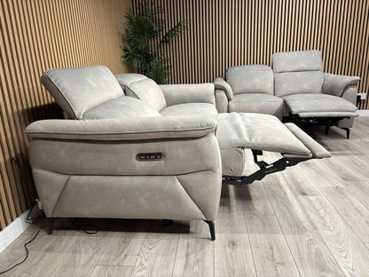 Furniture Village EZRA Style Fabric Power Recliner 3+2 Seater Sofas - RRP £3290