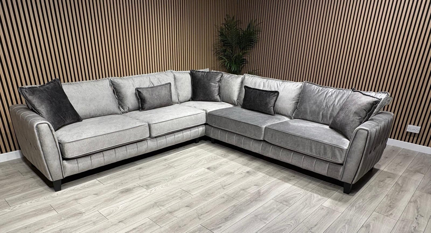 DFS - Cherished Fabric Corner Sofa, Formal Back - RRP: 2399