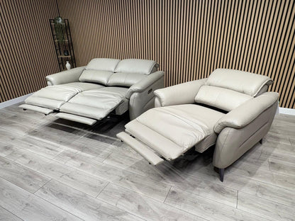 Furniture Village JUDE Style Leather 2 Seater Sofa + Armchair Set - RRP £4,440
