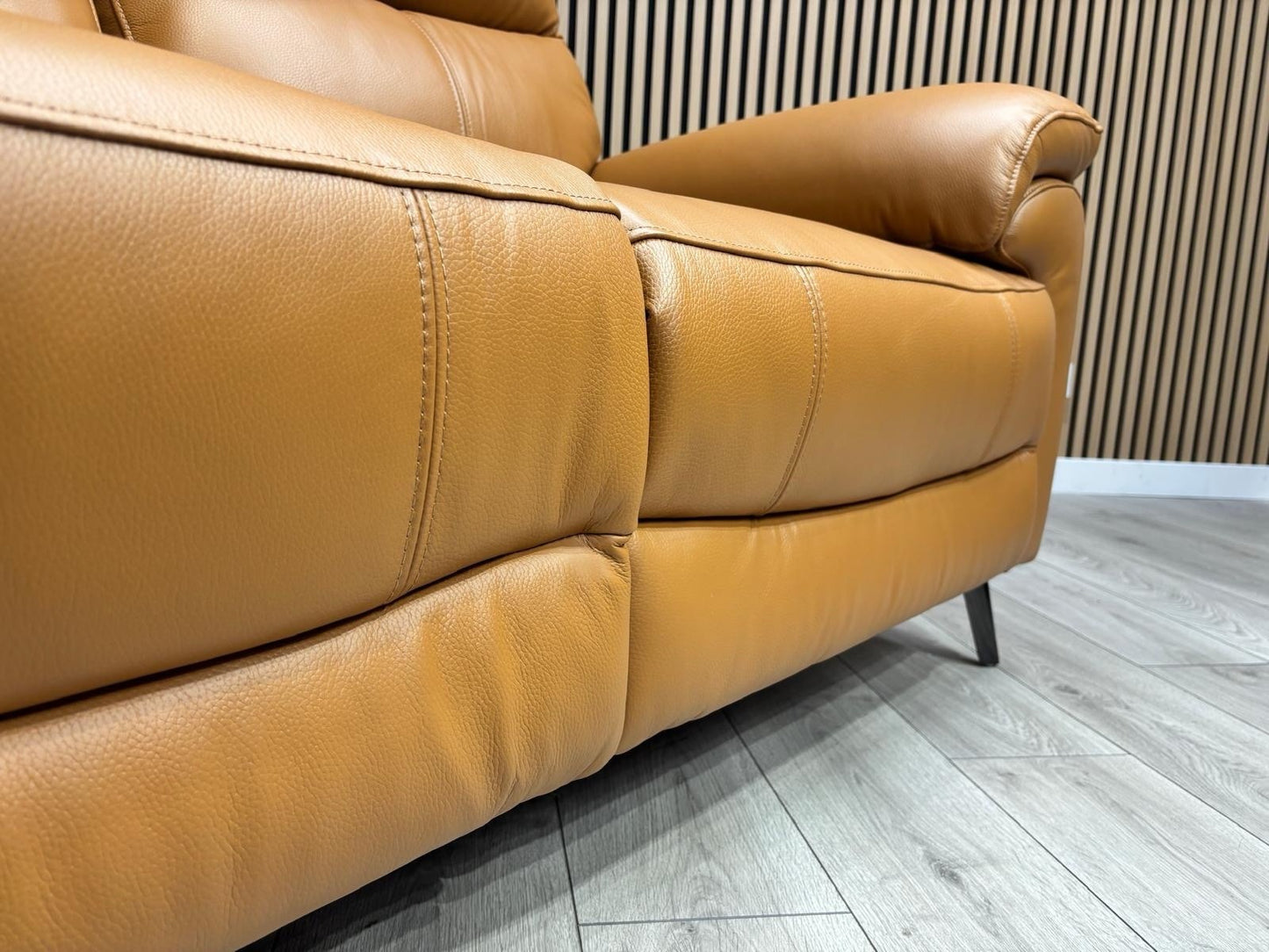 Furniture Village PANACHE Style Leather 3 + 2 Seater Power Recliner Sofa Set