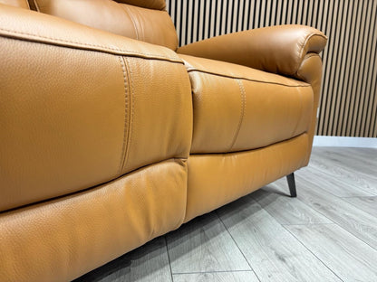 Furniture Village PANACHE Style Leather 3 + 2 Seater Power Recliner Sofa Set