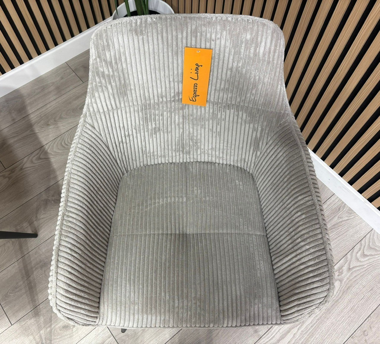 NEXT Sample - Light Grey Corduroy Dining Chairs