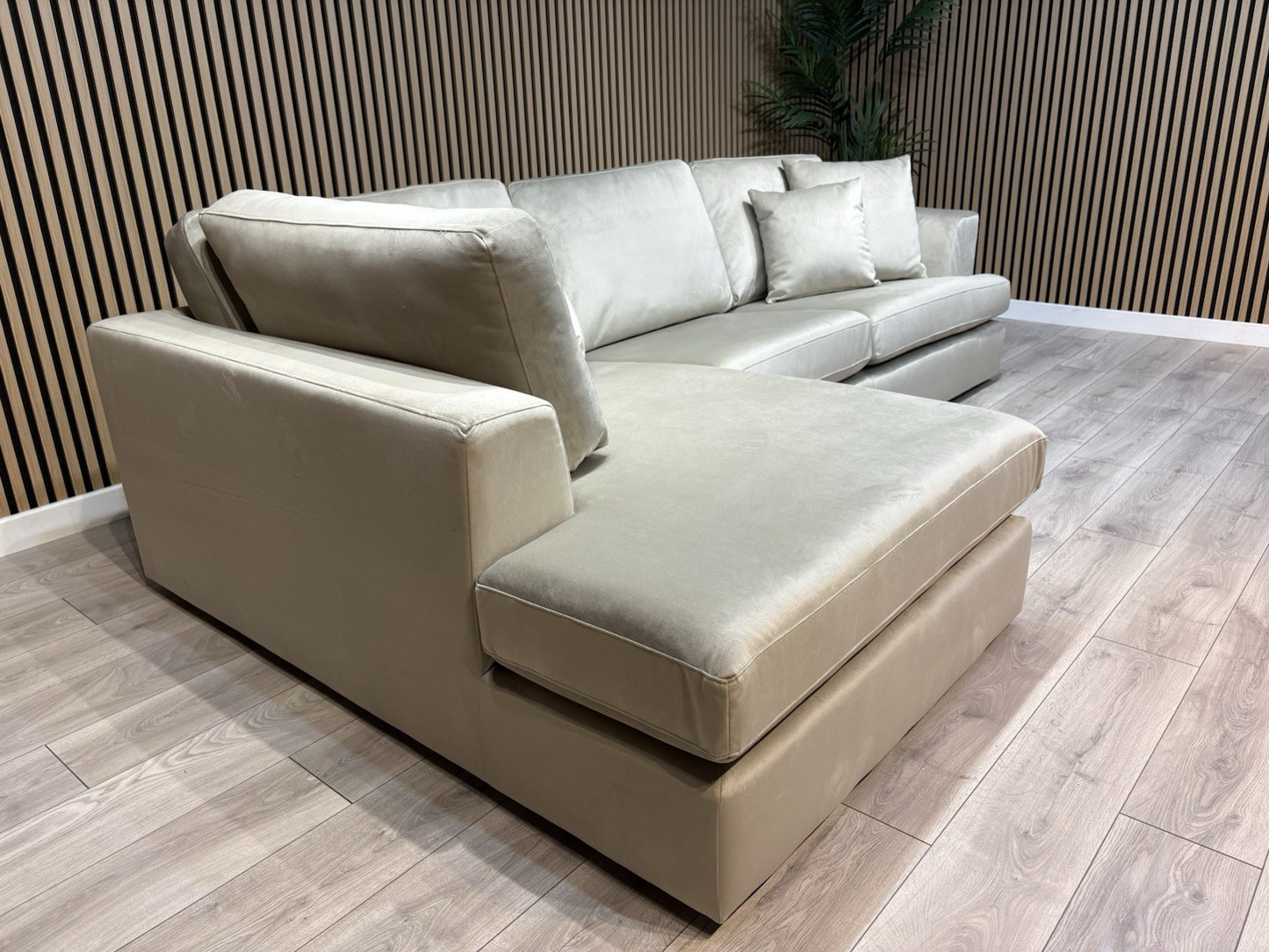 NEXT - STRATUS Fabric LHF Corner Chaise Sofa + Footstool - RRP £2,698