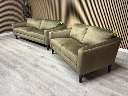 John Lewis BAILEY Style Fabric 3 Seater + 2 Seater Sofa Set, Olive - RRP £2,978