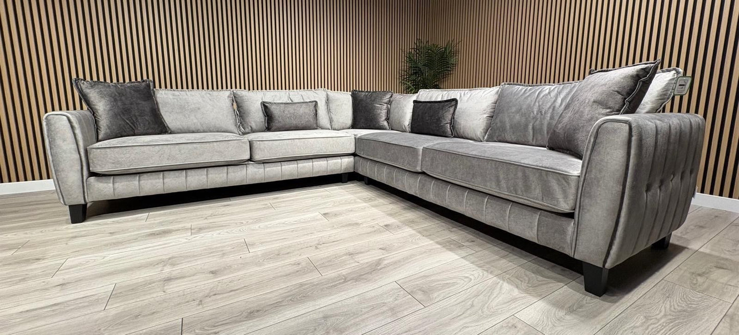 DFS - Cherished Fabric Corner Sofa, Formal Back - RRP: 2399