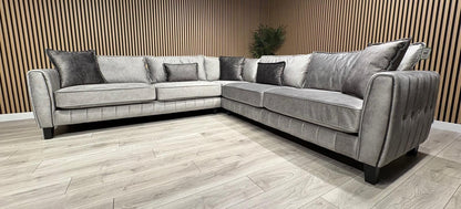 DFS - Cherished Fabric Corner Sofa, Formal Back - RRP: 2399