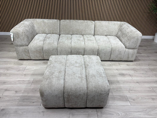Taskers KIRWIN Large Fabric 3 Seater Sofa + Footstool - RRP £2,999