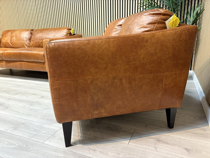 John Lewis BAILEY Style Leather 3 + 2 Seater Sofas, Armchair + Stool - RRP £4648