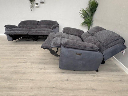 DFS Fontaine 3 Seater + 2 Seater Power Recliner Sofa Set  - RRP £1,978
