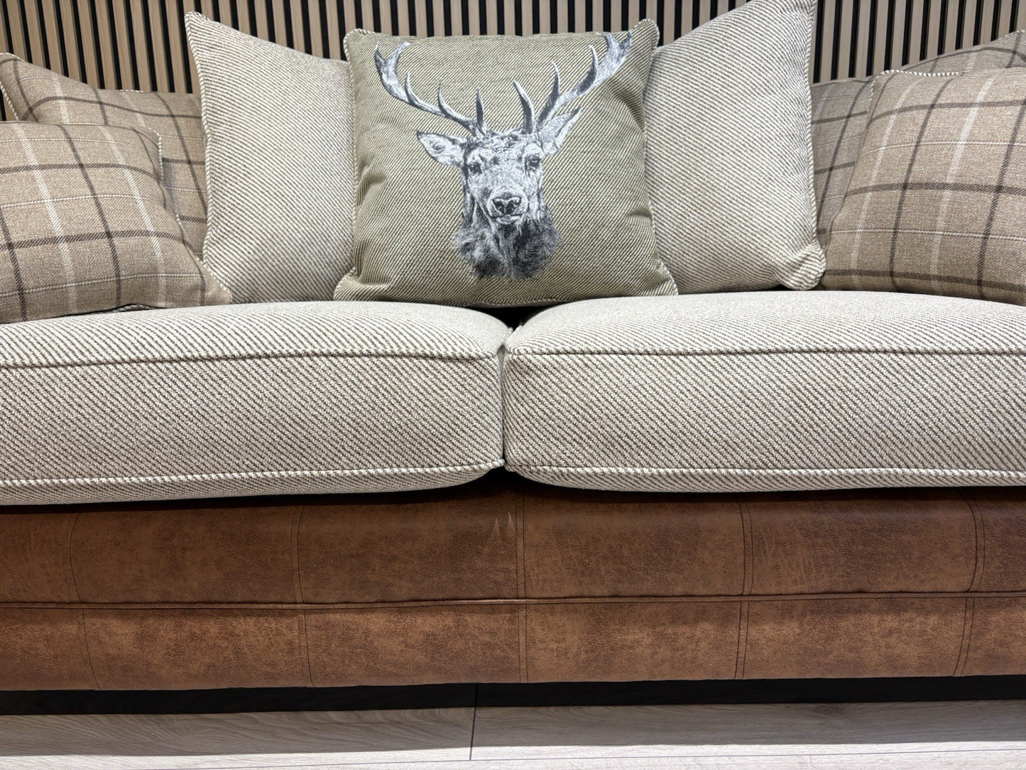 DARWIN Fabric Scatter Back 3 Seater + 2 Seater Sofa Set - RRP £2,598