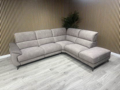 Furniture Village MOET Style Fabric RHF Chaise Power Recliner Corner Sofa