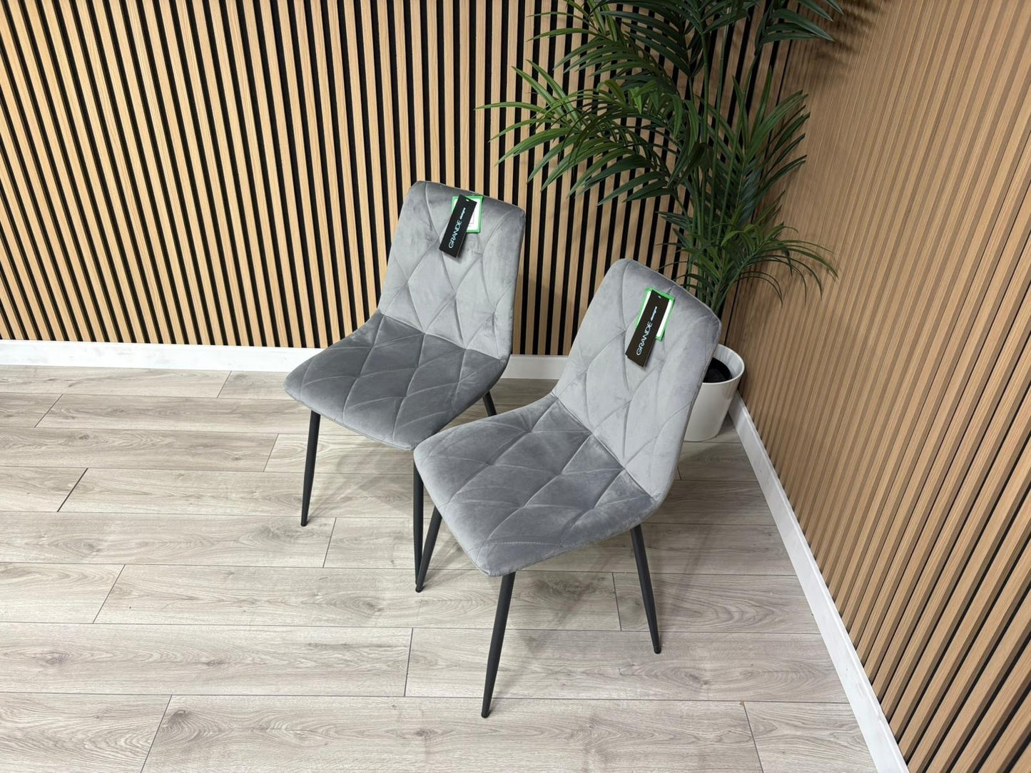 NEXT Sample - Brushed velvet dining chairs