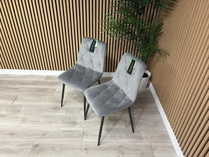 NEXT Sample - Brushed velvet dining chairs