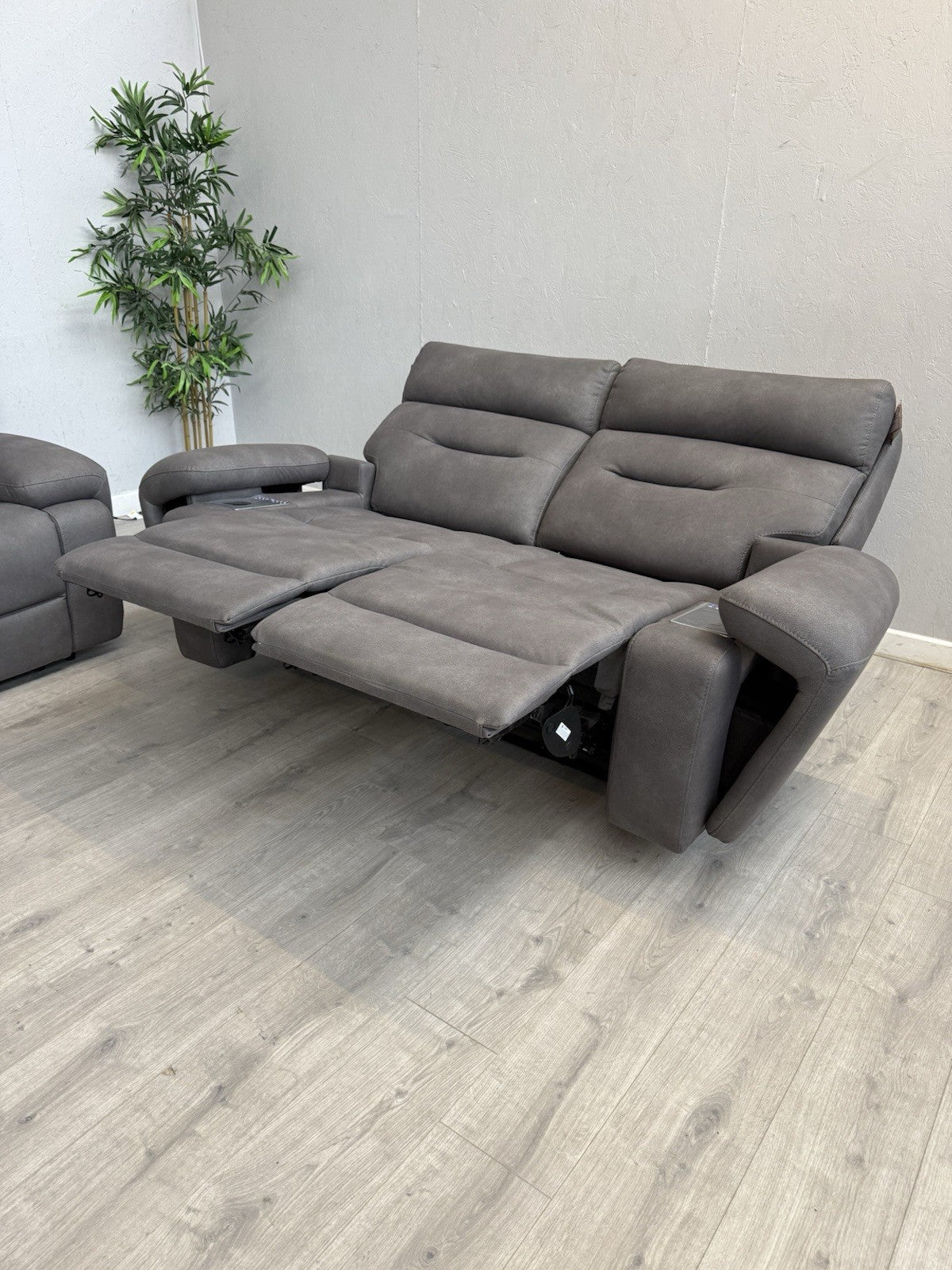 Furniture Village CINEMAX 3 Seater + 2 Seater Power Recliner Media Sofa Set.