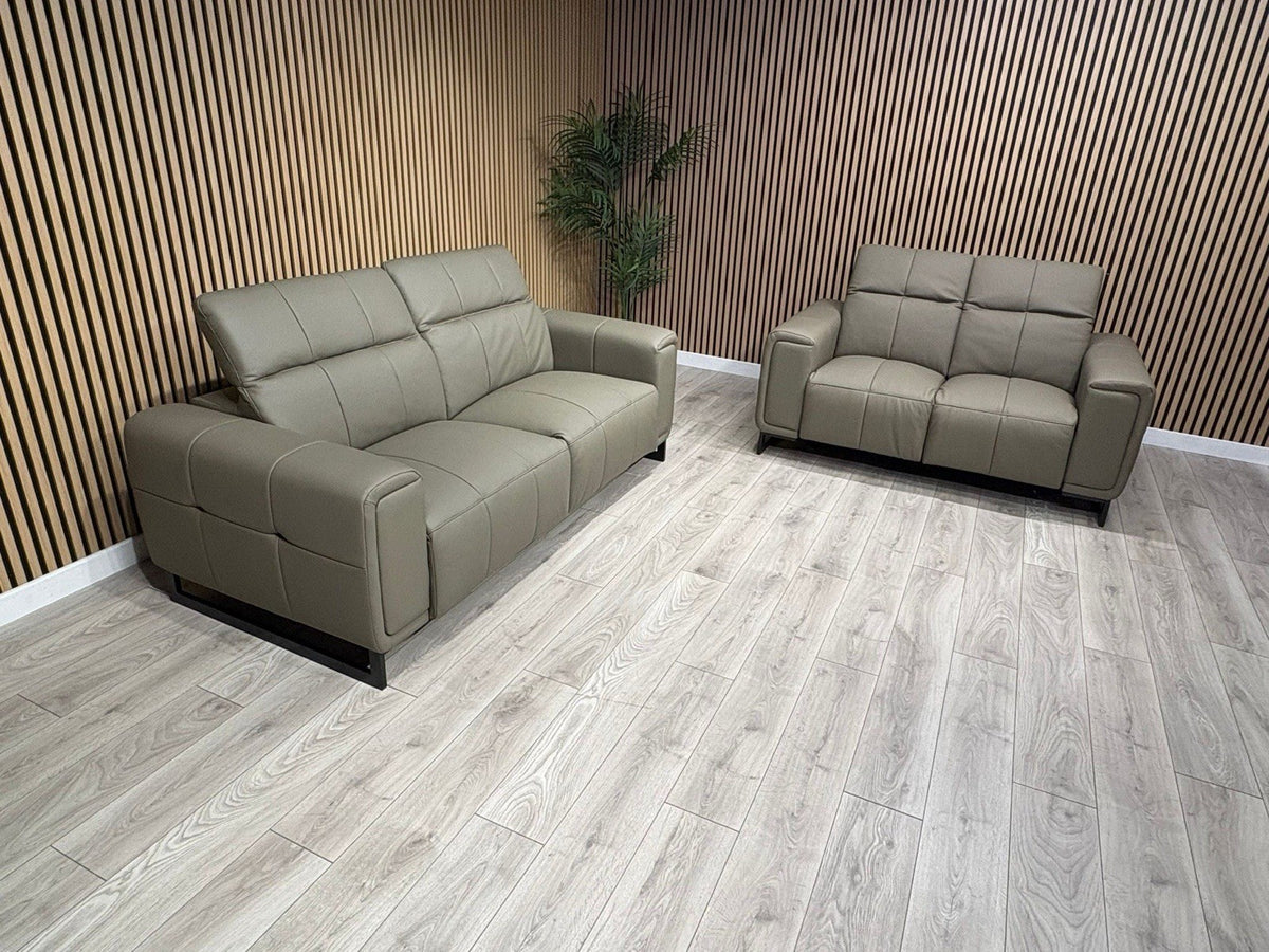 MARELLA 3 Seater + 2 Seater Power Recliner Leather Sofa Set RRP £4399