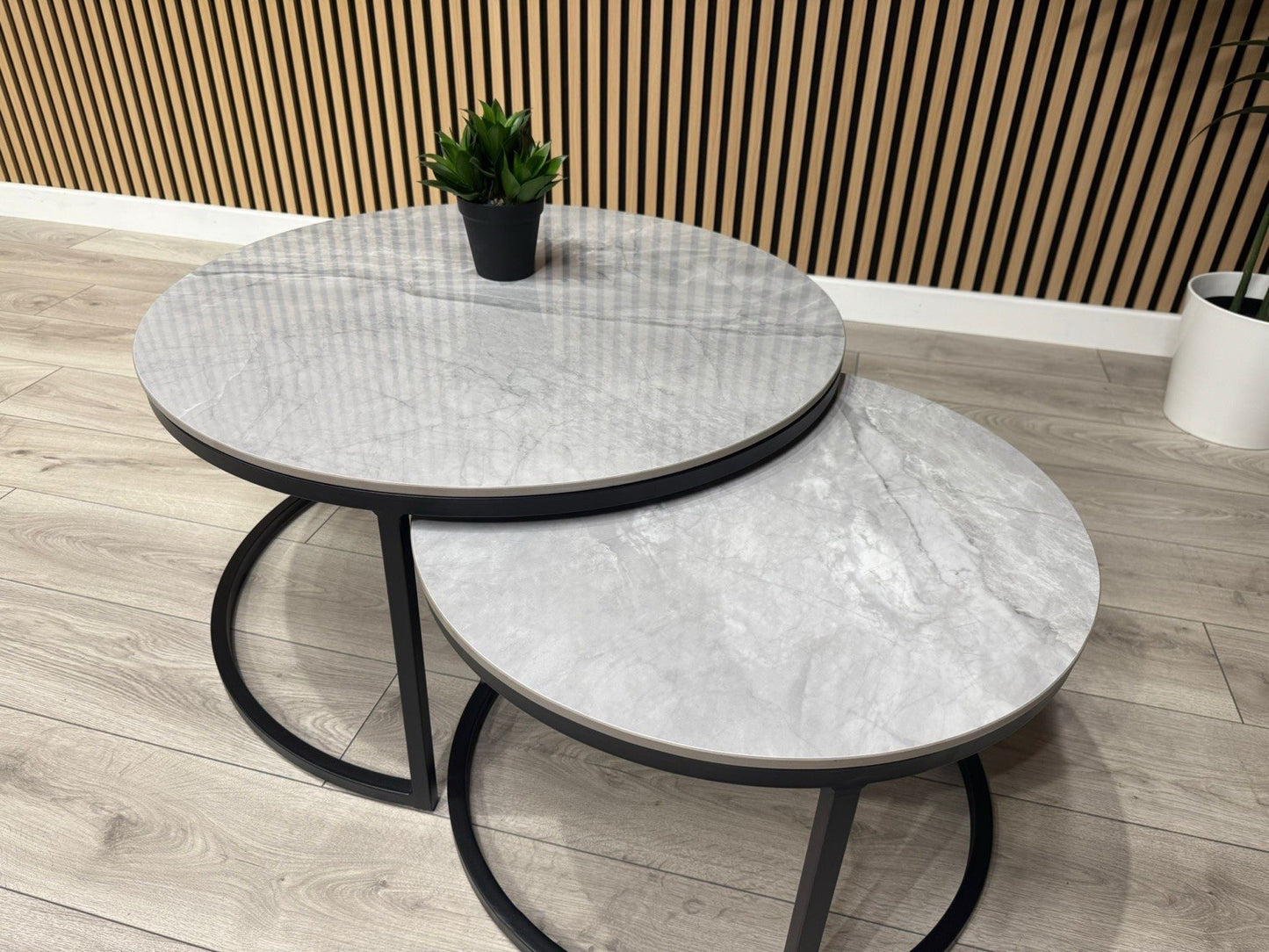 Furniture Village - Yoyo Nest Of Round Coffee Tables, Grey  - RRP £569