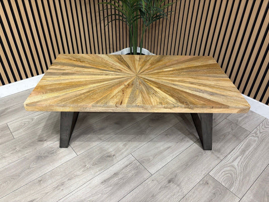 NEXT Sample - Geo Mango Wood Coffee Table - RRP: £559