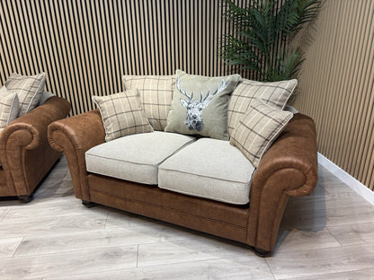 DARWIN Fabric Scatter Back 3 Seater + 2 Seater Sofa Set - RRP £2,598