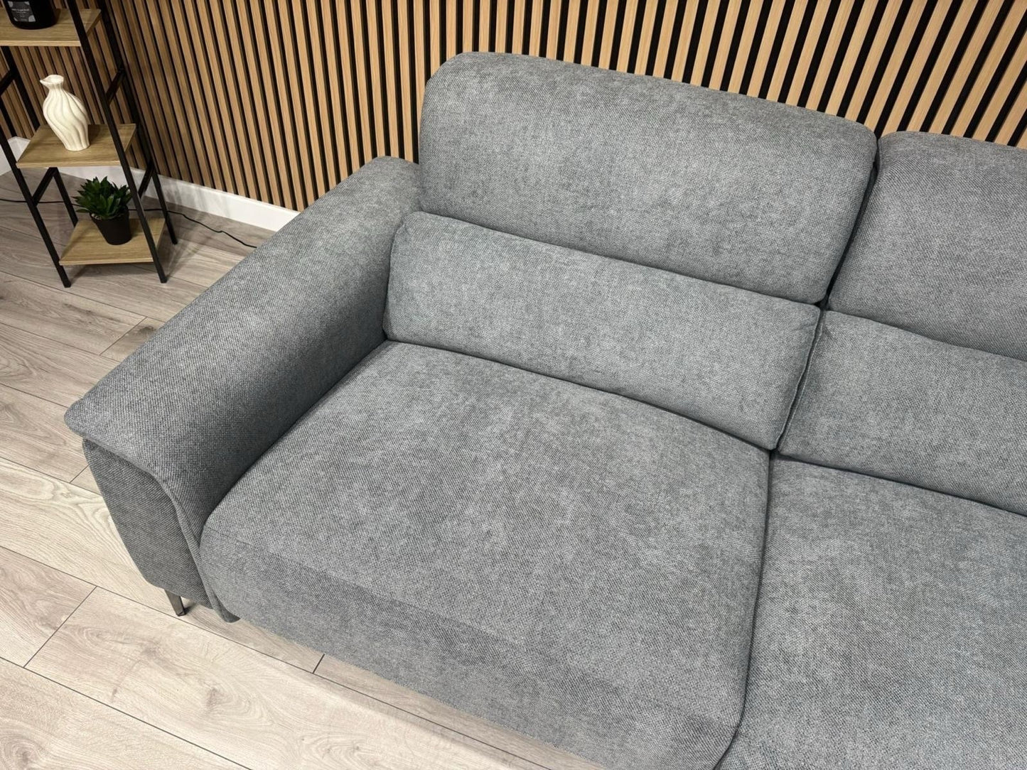 DFS Sample - SAN MATEO Style Fabric 3 + 2 Seater Power Sofa Set - RRP £3,098